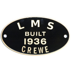 LMS Crewe Makers Plate