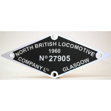 North British Locomotive Co.  Maker's Plate